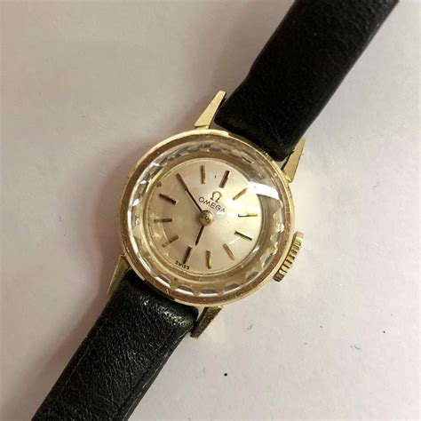 omega gold plated ladies watch|omega 14k gold watch women's.